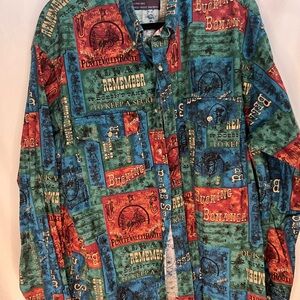 Western print wrangler rodeo shirt vintage